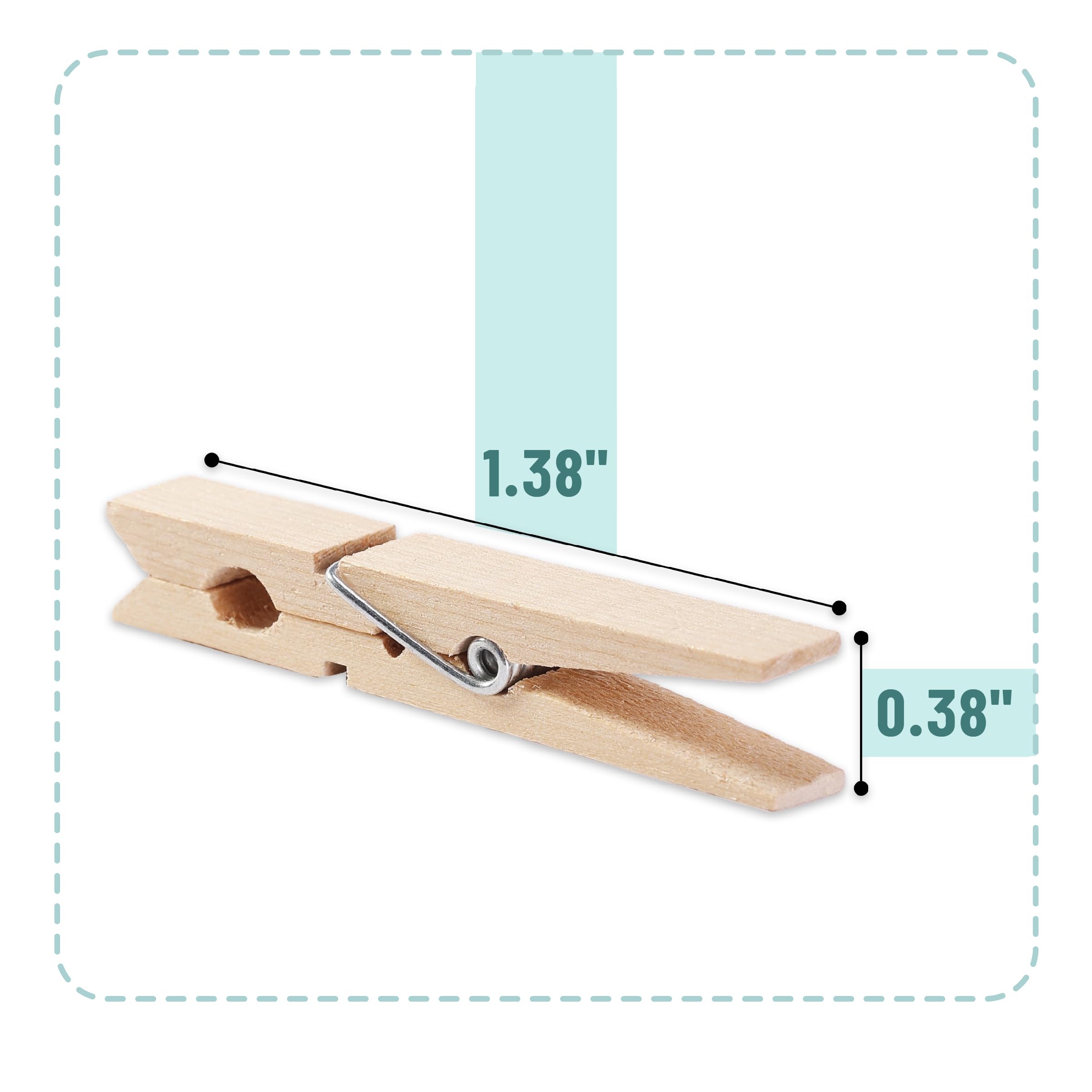 Mr. Pen - Mollette in legno per artigianato, in legno naturale, 200