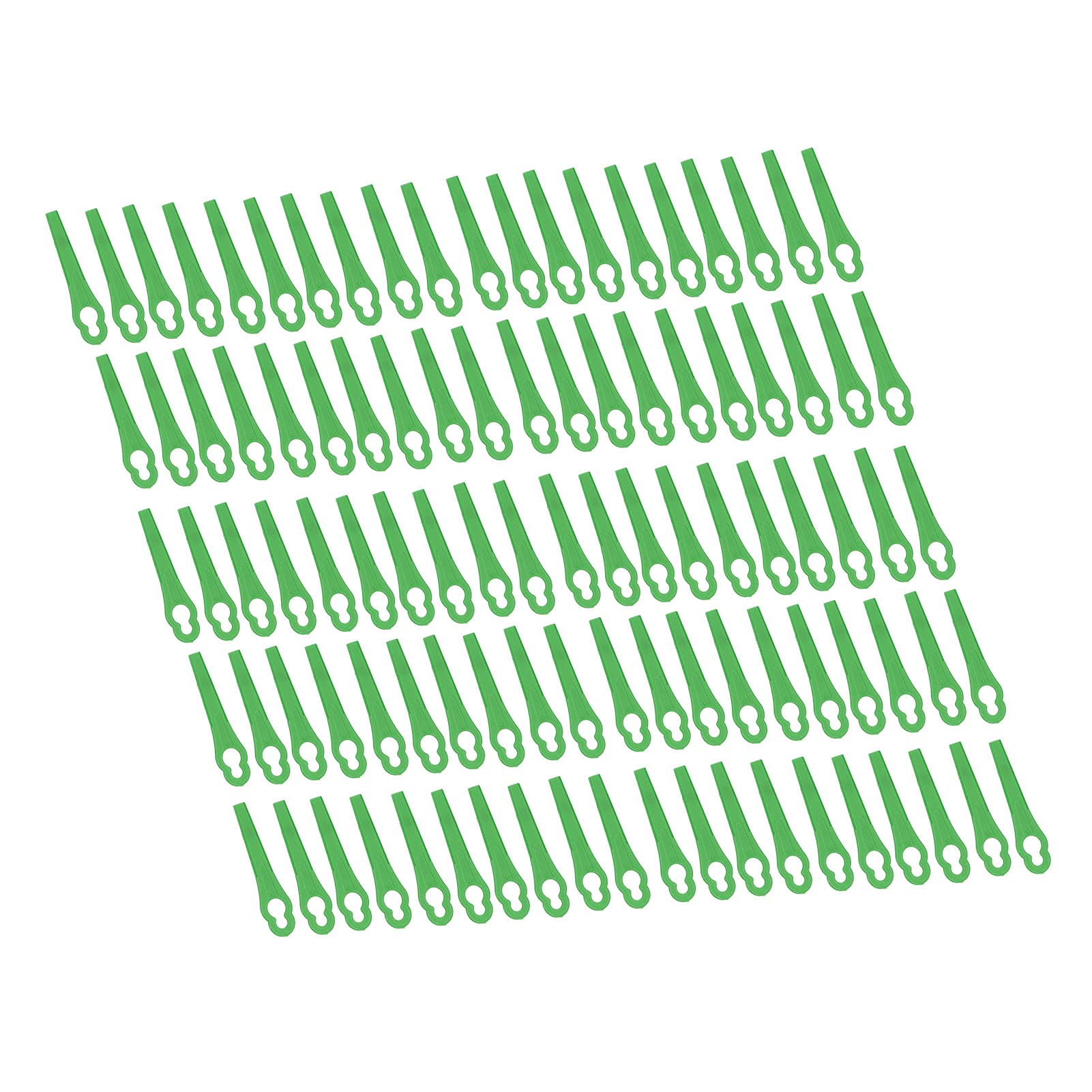 Cocoarm Lame di Ricambio per Tosaerba in Plastica da 100 Pezzi, 20 X 84 Mm, a Forma di Zucca, Resistenti all'Usura, Facili da Installare, per Tosaerba, Potatura da Giardino. (Green)