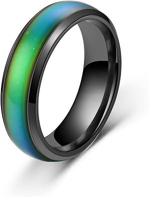 Mood Ring for Women and Kids Temperature Sensitive Color Changing Jewelry Gift, Fun Fashion Accessory Emotional Wellness Tracker