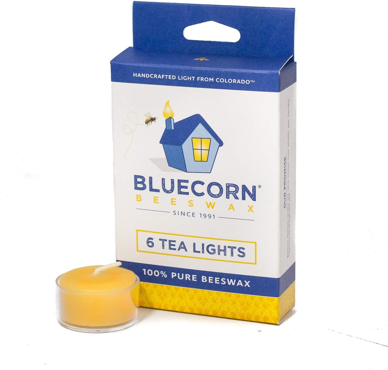 Bluecorn Naturals 100 Pure Raw Beeswax Tea Lights (6 pack) Amazon.co