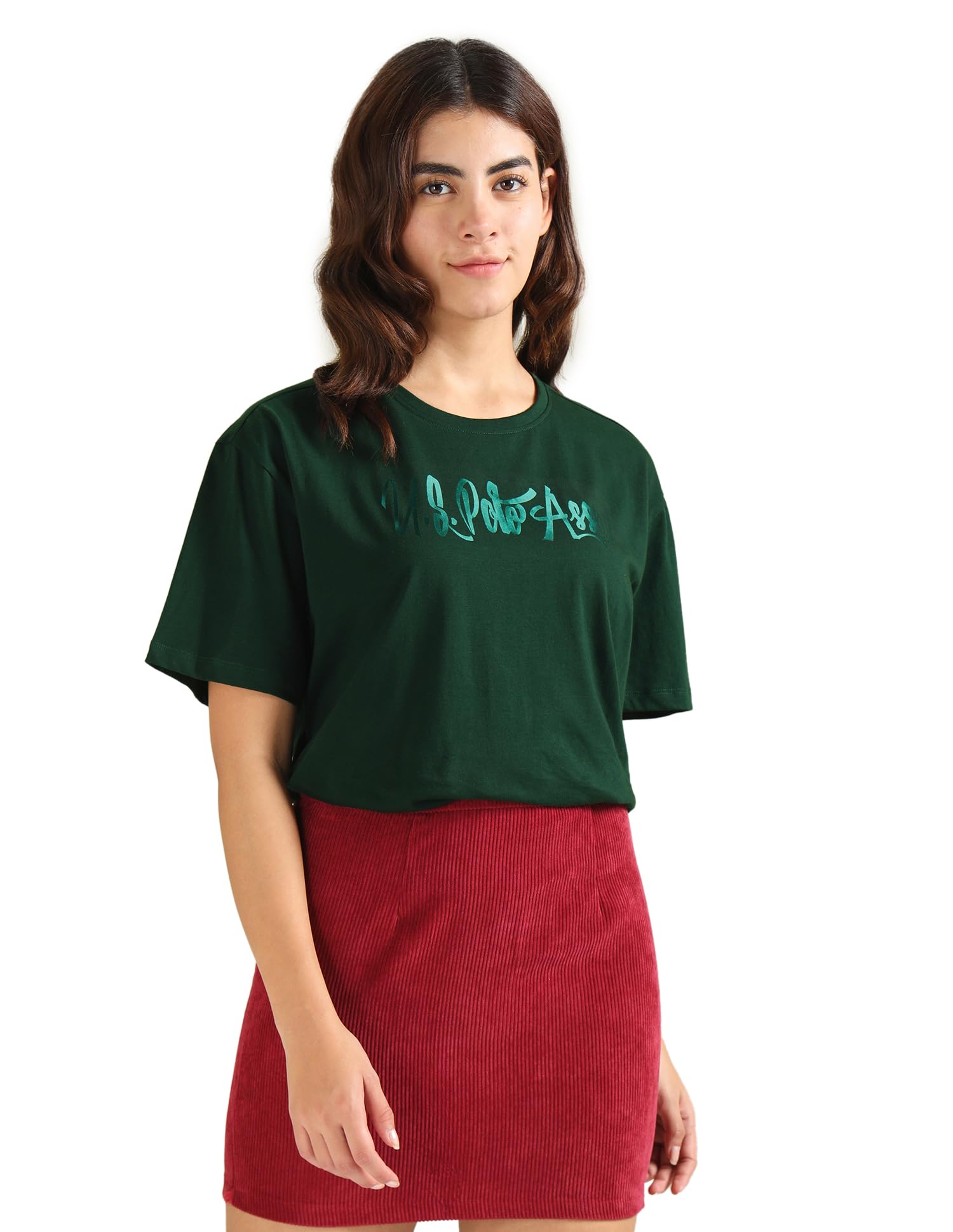 u.s. polo assn. Women's Cotton Oversized Fit T-Shirt-picture-14