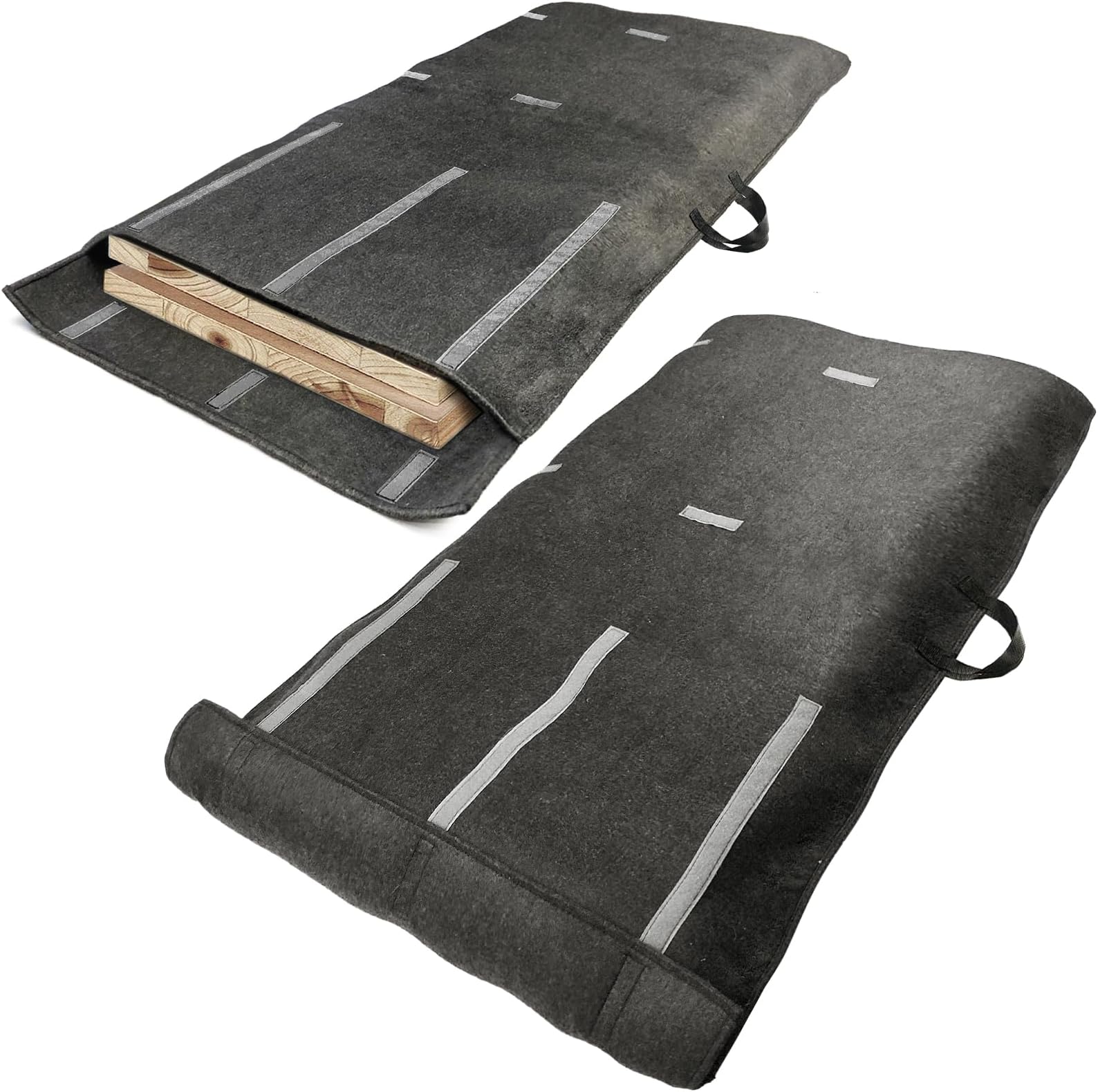Table Leaf Storage Bag Padded 2 Pack, 2025 Upgraded Thick Felt Dining Table Leaf Cover for Storage, 51x24in Adjustable Heavy Duty Table Leaf Bag Protector, Fit 48 x 20 inches Leaves