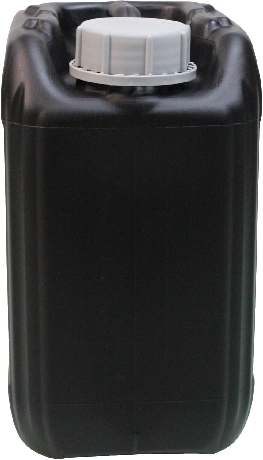 Air Sea Containers | 10L / 2.64 Gallon Black Jerrican | Tamper Evident Screw Cap | Not Food Grade | BPA Free | Perfect Container to Ship Chemicals & Liquids | Easy Stacking HDPE Containers