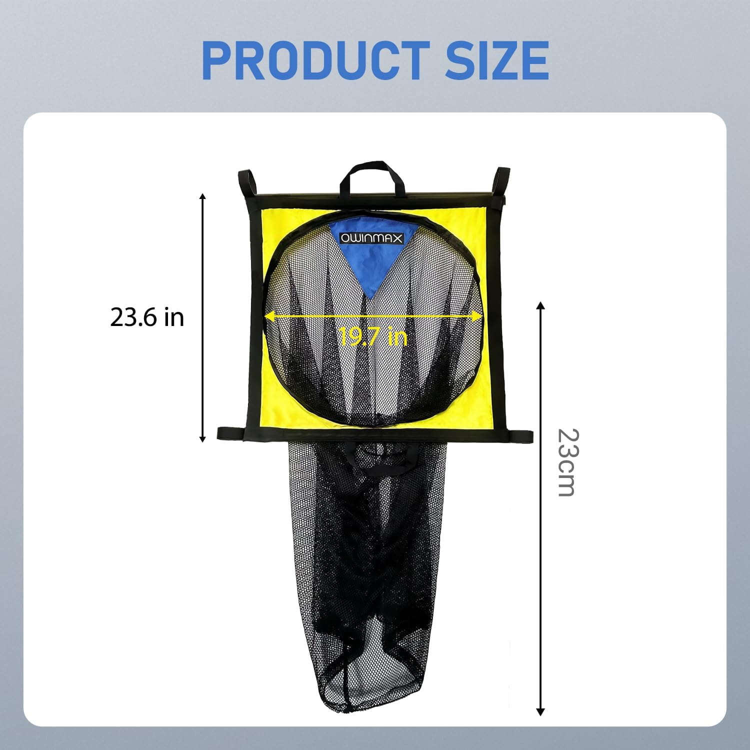 Soccer Target Net and Ball Bag - 2 in 1 Design, Corner Shooting Target Goal, Top Bins Soccer Target Net, Soccer Training Equipment with Carry Bag, Easy to Attach and Detach