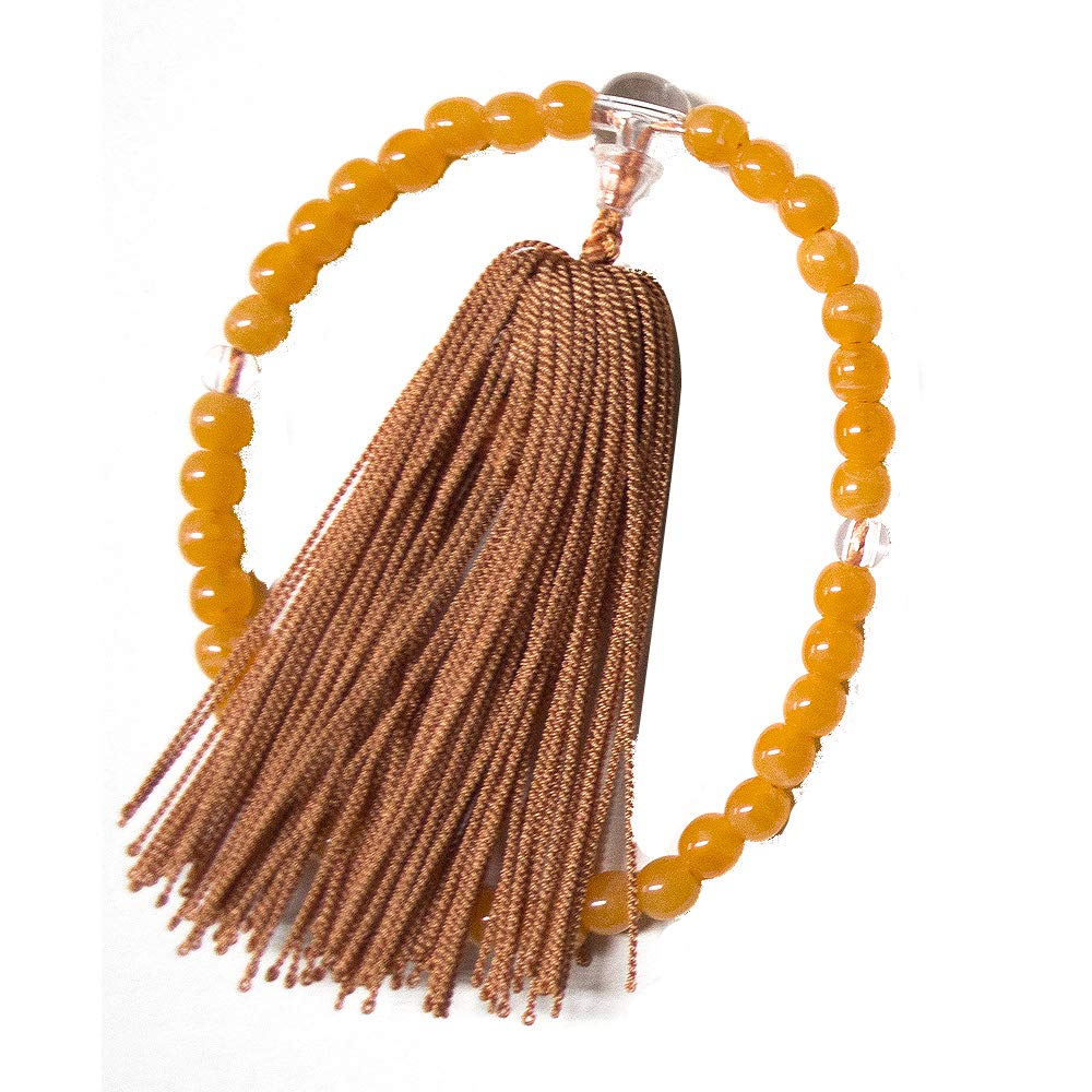 お念珠　数珠 Amazon | おこさま数珠(お子様念珠) P玉(樹脂製) オレンジ (l187