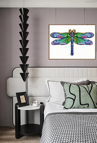 Miniatura 6 de Rompecabezas de madera para adultos, rompecabezas de madera de libélula con formas únicas de animales y caja de rompecabezas de madera, rompecabezas