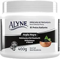 Alyne, Máscara de Tratamento, Para Cabelos, Pretos Radiantes, 400 g, Preto