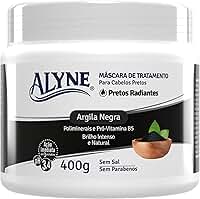 Alyne, Máscara de Tratamento, Para Cabelos, Pretos Radiantes, 400 g, Preto