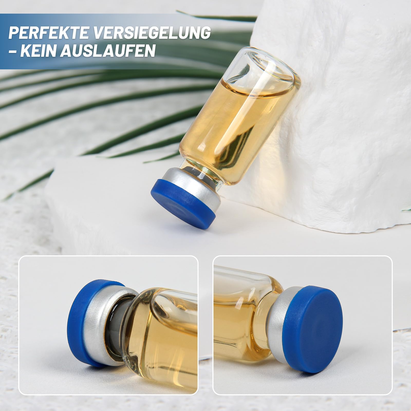 20mm Crimper für Flip off Fläschchen + 100 Stücke 10ml labor Glasfläschchen + 100 Gummistopfen + 100 Kunststoff-Aluminium-Kappen