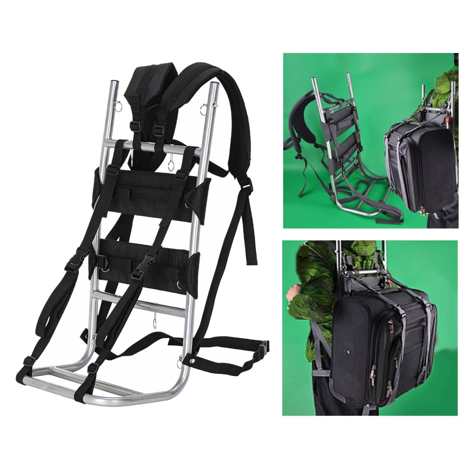 Mochila de Carga Pesada con Bastidor Externo Portátil en Aluminio Soporte Ergonómico Ajustable para Equipo Armazón Versátil Adecuado para Senderismo M, multicolor, L