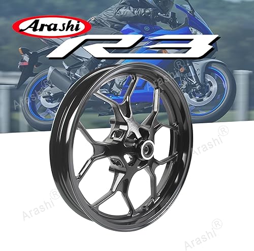 Miniatura 2 de Arashi Llanta delantera de 2.75 x 17 pulgadas para Yamaha YZF R3 R25 2015-2022 ABS incluido/MT-03 MT-25 2015-2022 Accesorios de repuesto de