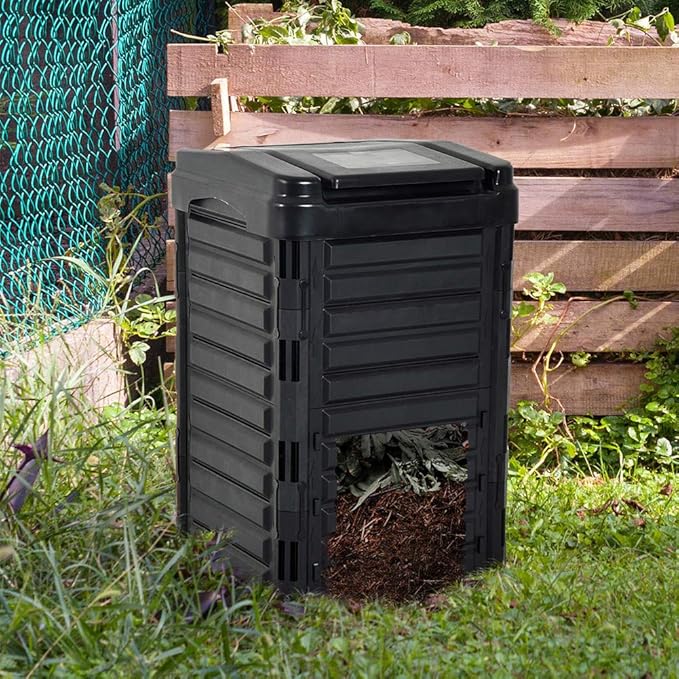 Farm Composter, Large Yard Waste Compost Bins, 330L