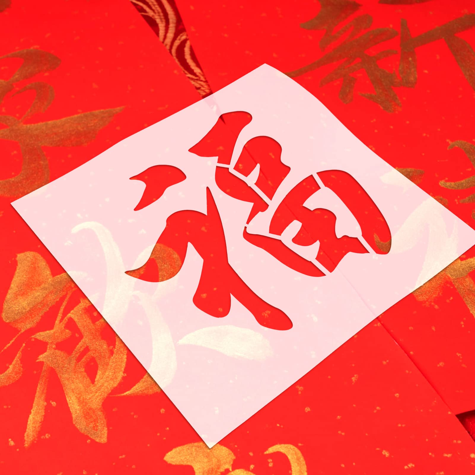 Amosfun 3pezzi Stencil Per Fu Word Template Per Decorazioni Capodanno Versatile Per e