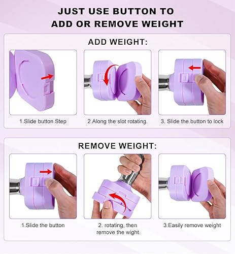 Miniatura 8 de Juego de mancuernas ajustables de 15204050 libras, para mujeres y hombres, juegos de pesas de mano para gimnasio en casa, equipos de entrenamiento