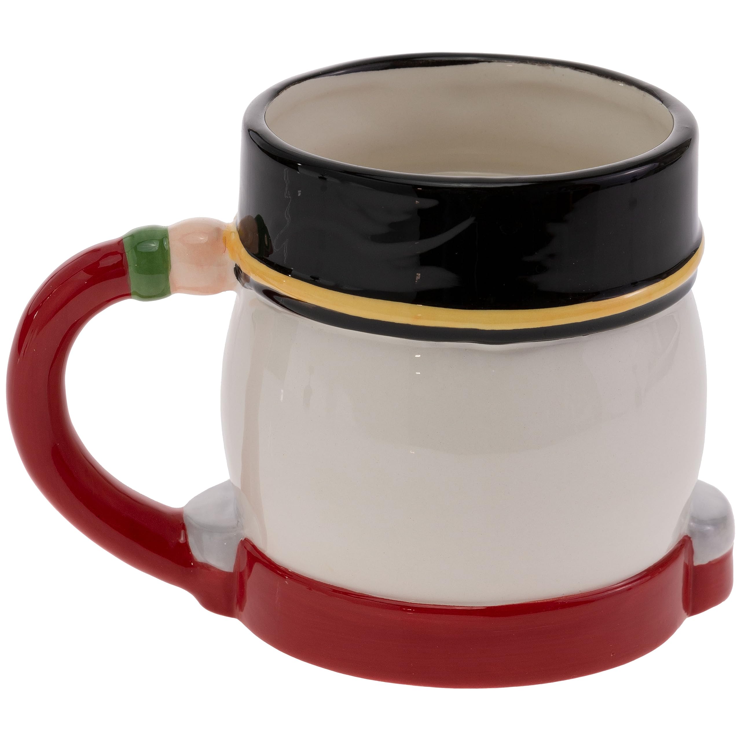 Boston International Coffee Mug Ceramic Tea Cup, 13 Ounces, Arwea: 15 Ounces Festive Nutcracker