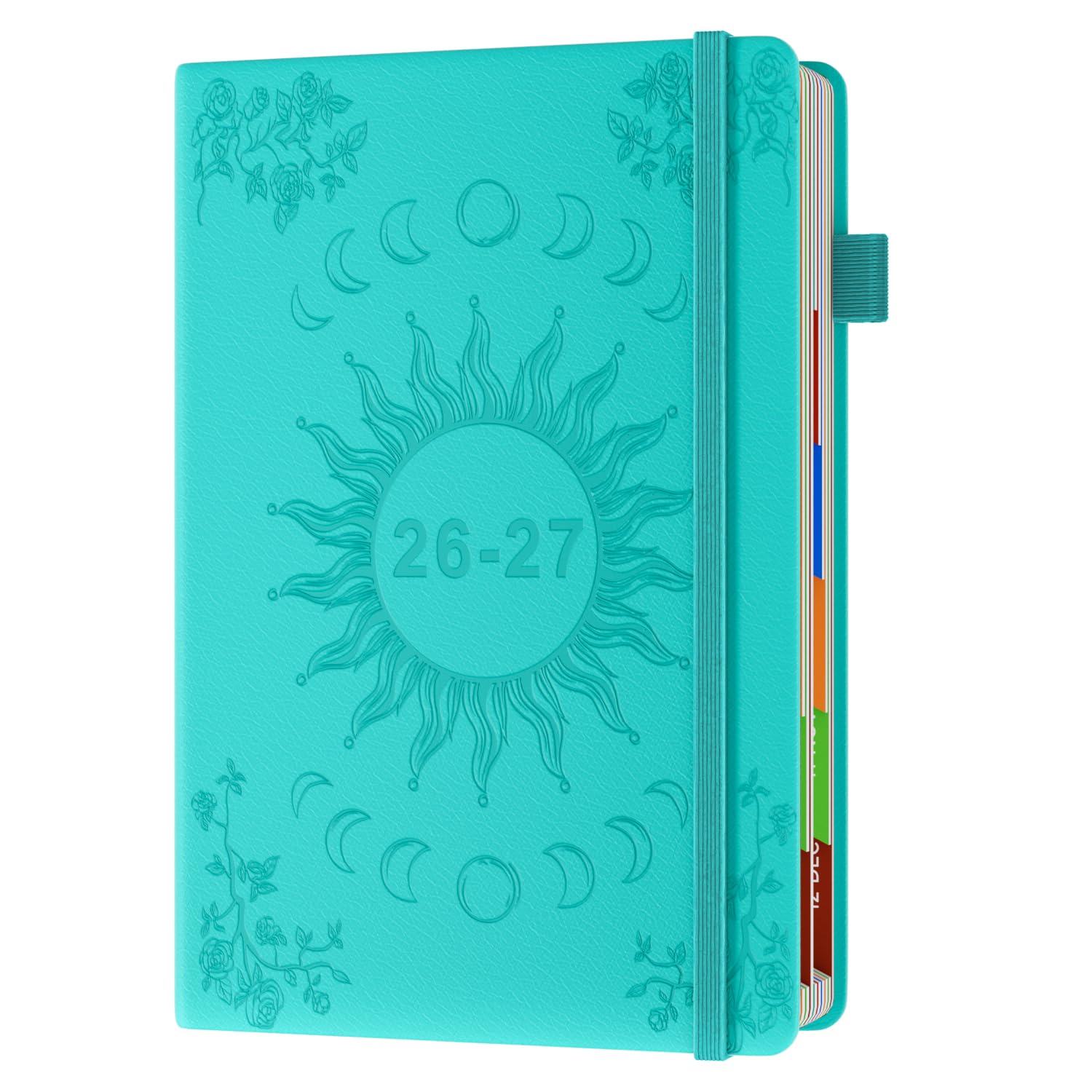 Academic Diary 2026-2027 Page A Day A5, July 2026 - June 2027, 26-27 Mid Year Diary with Colorful Tabs, 400 Pages 80-gsm Paper, 2 Bookmarks, Pocket - 2026-27 Planner for Teachers, Students