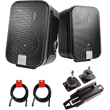 JBL Control 2P Compact 5.25" 2-Way Powered Monitor, Master and Extension Speakers Pair Bundle MTC-2P Mounting Kit and 2X XLR-XLR Cable