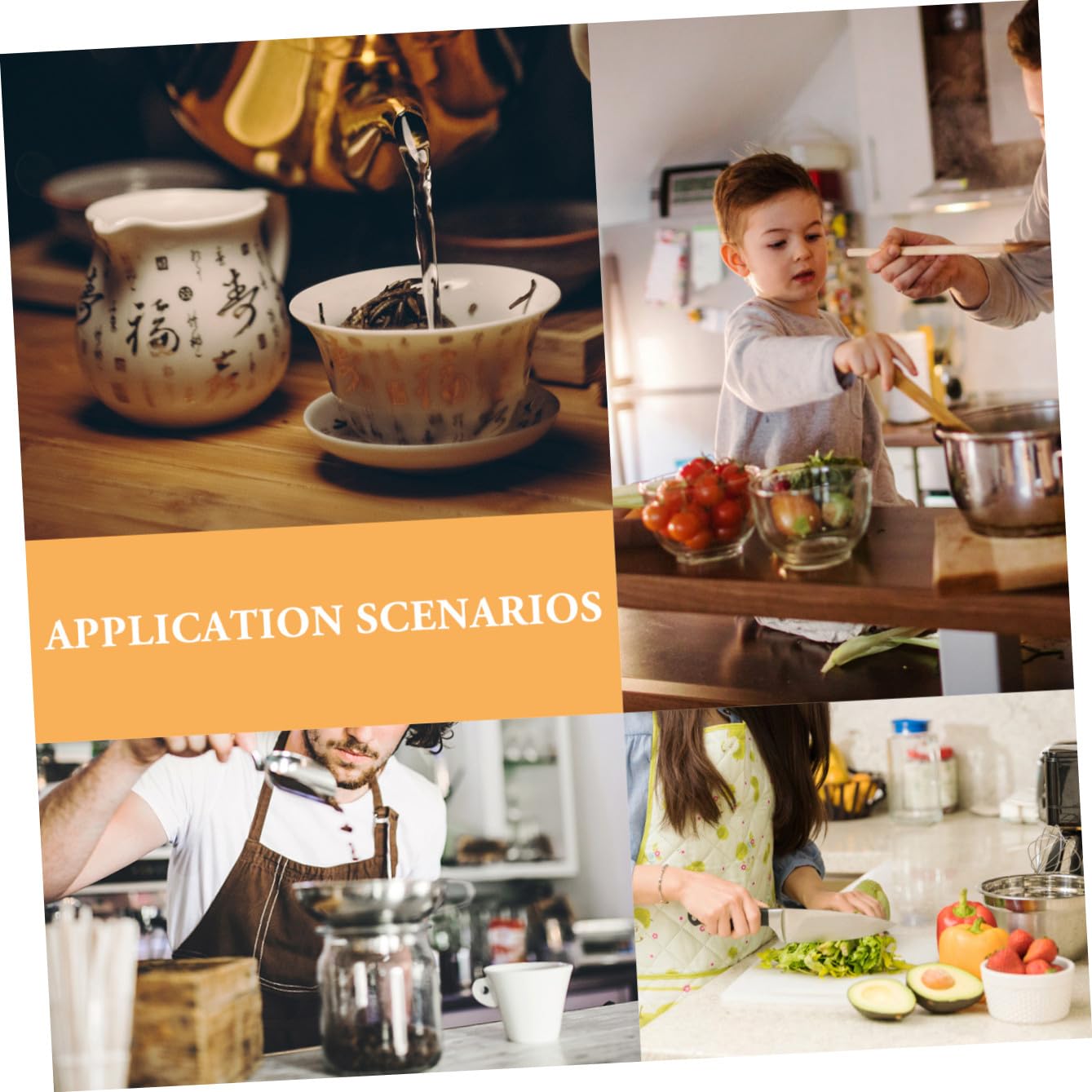 COLLBATH Contenitore Multifunzionale per Kitchen Storage in Acciaio Inossidabile Serbatoio Ermetico Finestra Visibile e Capacità 1200ml per Tè e Alimenti