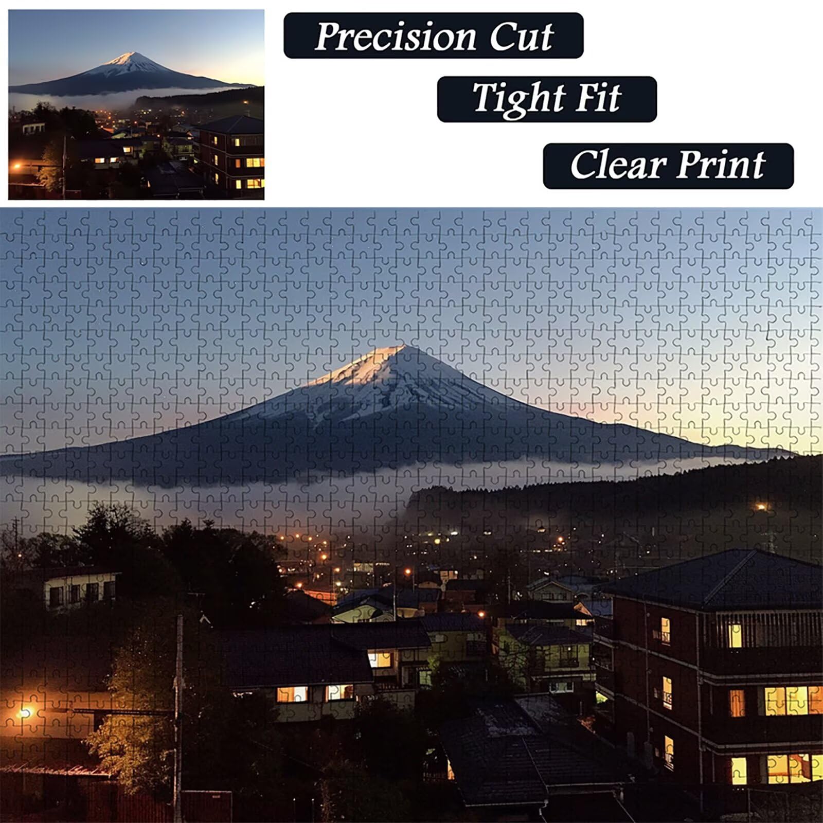 Mount Fuji Puzzle 5000 sztuk dorosłych, Japonia drewniane puzzle z pudełkiem 156 x 105 cm, pomysł na prezent dla mężczyzn i kobiet, zabawa dla dorosłych, do gier rodzinnych, gier wyzwań, wykwintne