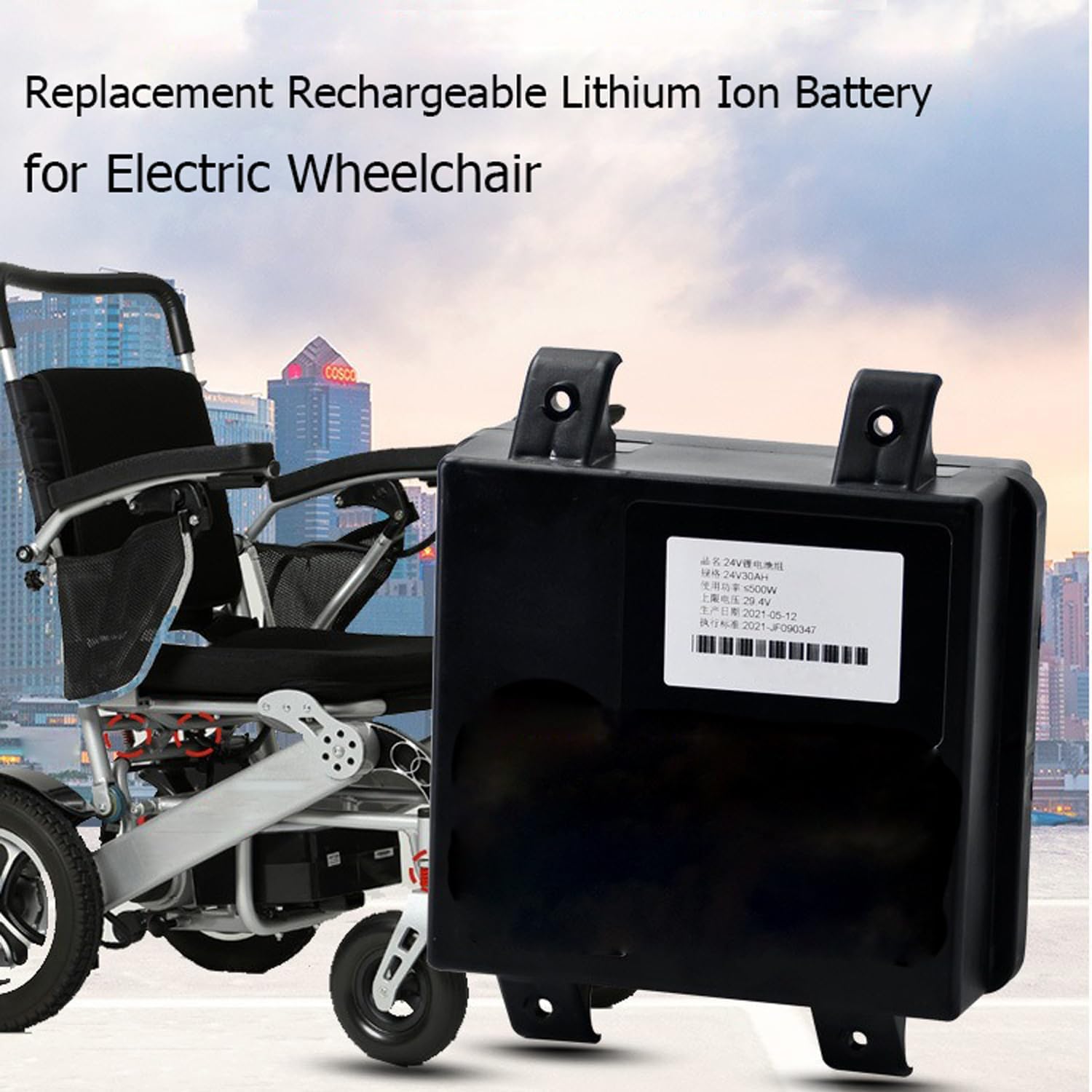 Batería De Litio De 24 V, 12 Ah, 15 Ah, 20 Ah Y 25 Ah para Silla De Ruedas Eléctrica. Batería Recargable De Iones De Litio De 24 V, Baterías De Repuesto De Plomo-ácido con Cargador., 24v12ah