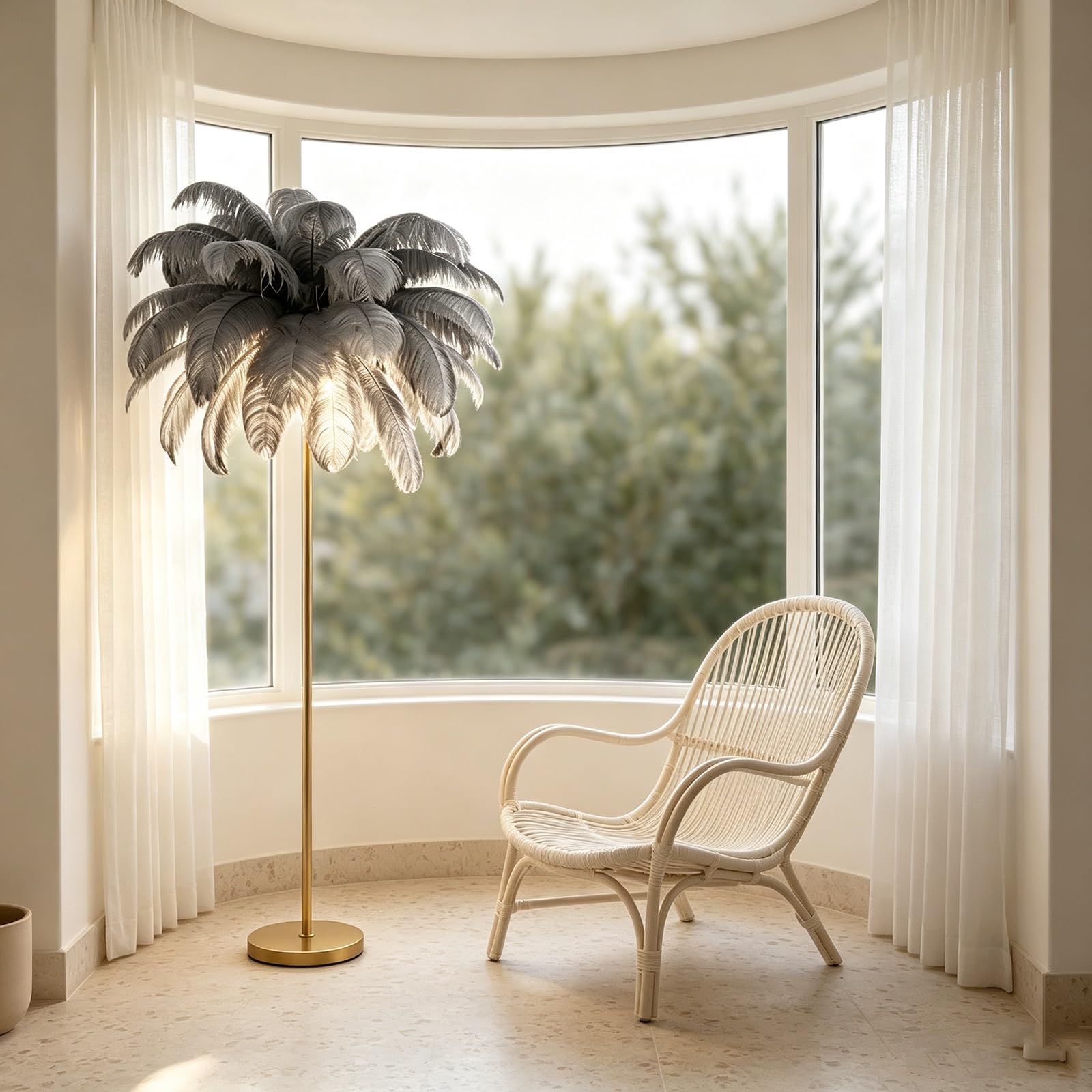LCNDKF Minimalist Feather Floor Lamp