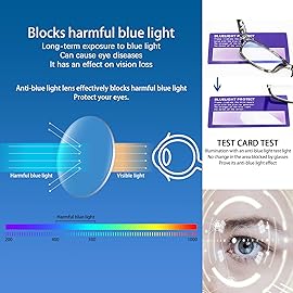 VIDEBLA 5 Pack Computer Reading Glasses Men and Women Anti Eyestrain Blue Light Blocking Glasses for Reading (5 mix-4, 1.25)