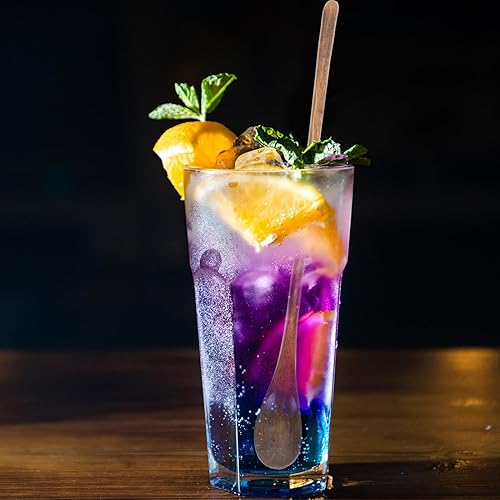 Miniatura 9 de Operitacx 4 cucharas de madera, cucharas de mezcla de madera de mango largo a granel, cucharas de té largas para cuchara de miel, mezcla, agitar,