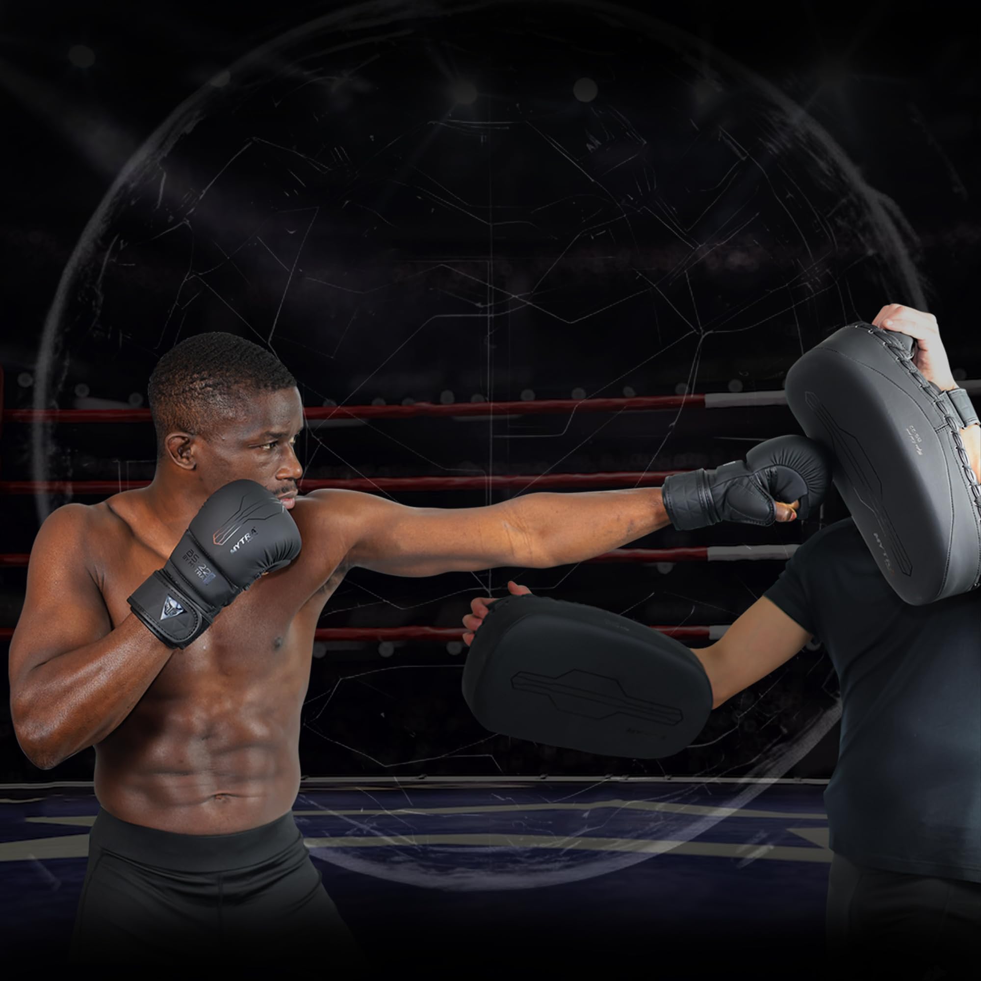 Mytra Fusion Gants MMA Hommes et Femmes Gants Sparring MMA avec Une Paume Respirante Ouverte Gants Grappling pour Le Kickboxing, Le grappin, Les Combats en Cage et Les Arts Martiaux