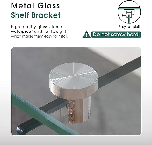 Miniatura 13 de ivinta Mesa consola de cristal con almacenamiento, mesa de sofá moderna de 39.4 pulgadas para sala de estar, vestíbulo, pasillo, dormitorio 5101