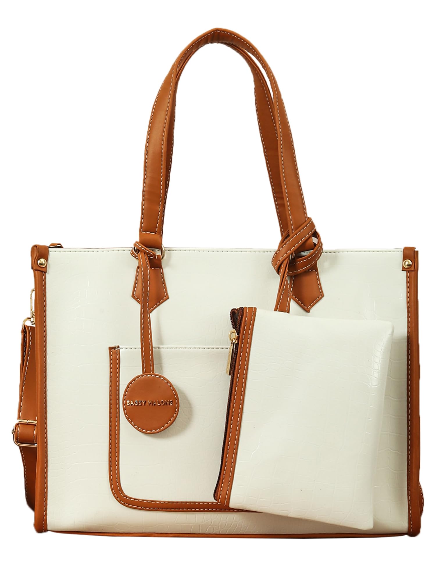Urban Elegance Office Bag | Laptop Compartment | Multi-Utility Pouch | Set of 2-image-22