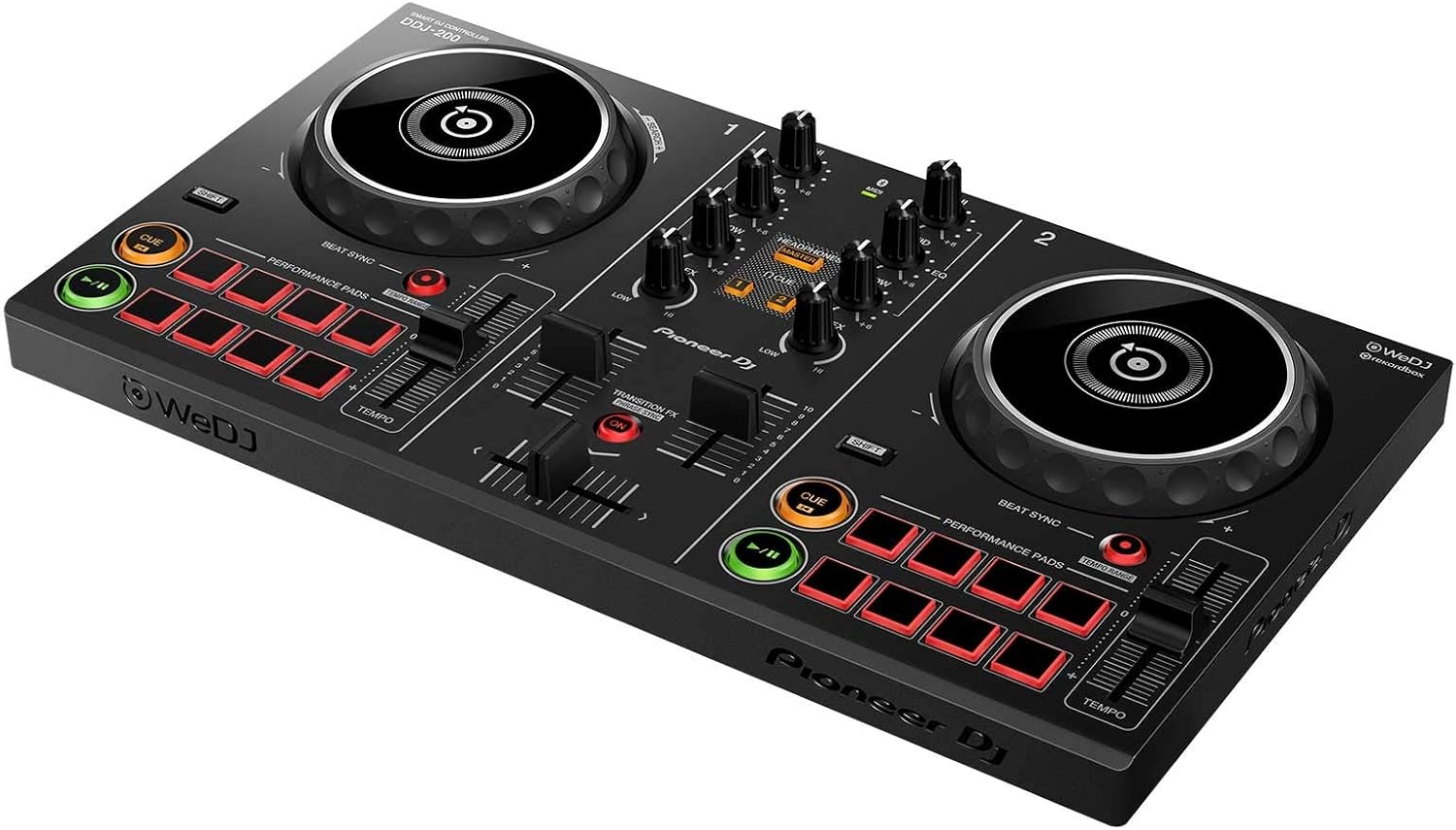 Amazon.com: Pioneer DDJ-200 2-Chan - Controlador de DJ portátil con  auriculares : Instrumentos Musicales