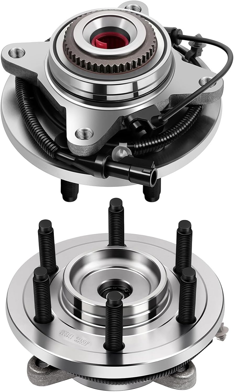 ECCPP Wheel Hub and Bearing Assembly Front 515119 fit for Ford F-150 2009-2010, for Lincoln Navigator 2003-2006 6 Lugs Wheel Bearing Hubs with ABS 2pcs