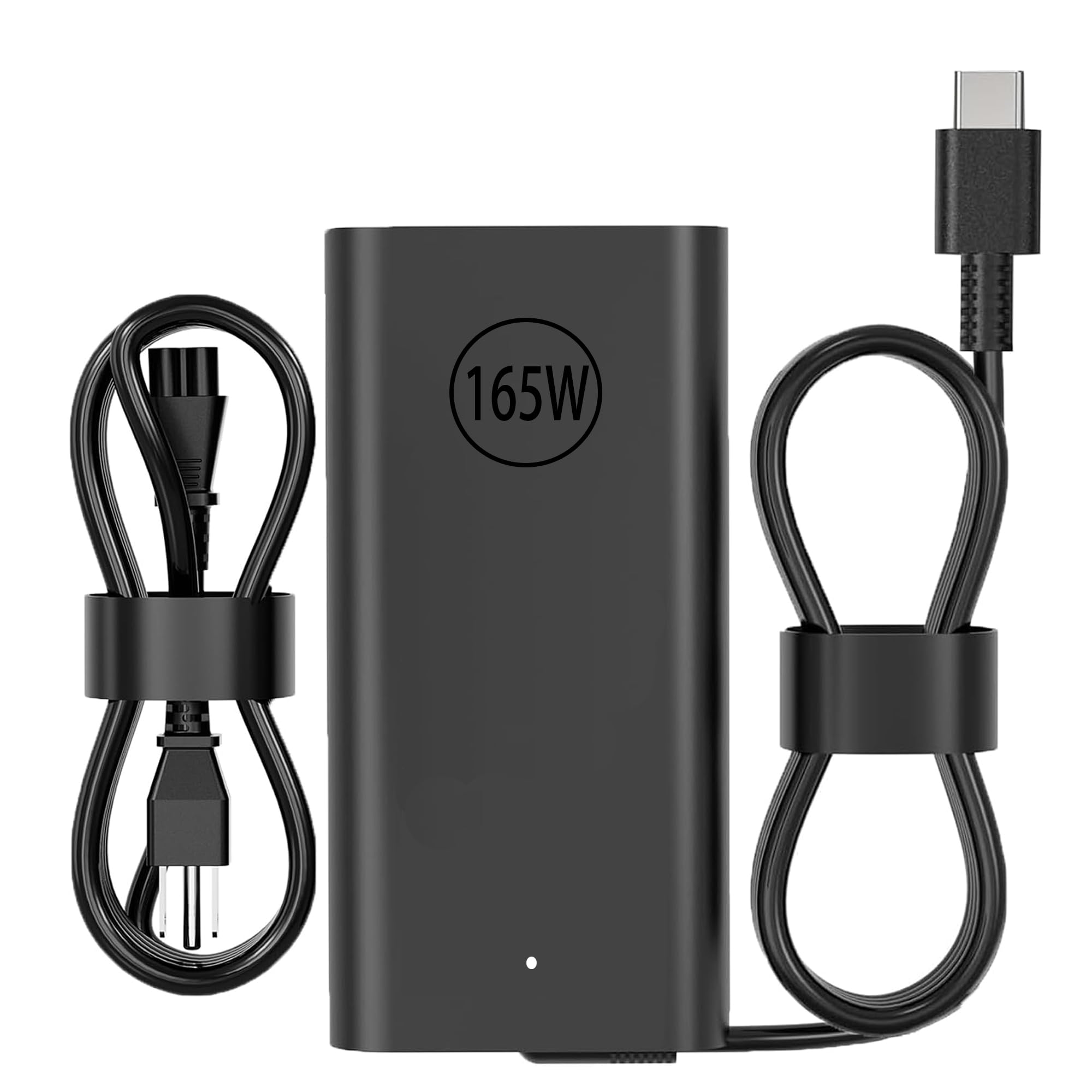 Caricabatterie per laptop GaN USB-C da 165 W, compatibile con workstation portatili Dell Precision 5690/5680 Pro Max 16/18 Plus, ricambio per laptop da gioco HA165PM210 DA165PM210 LA165PM210