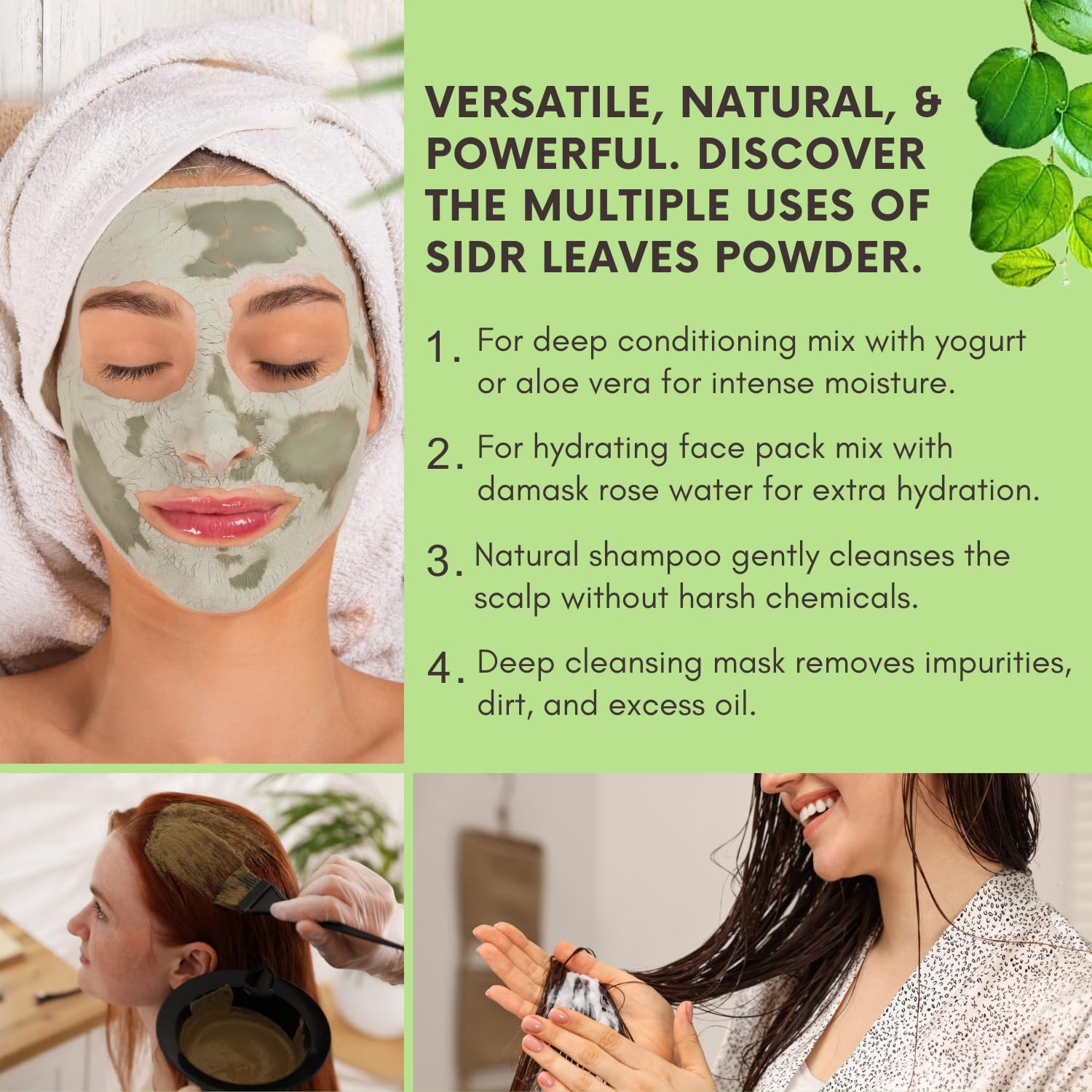 Bliss of Earth Sidr Powder for Hair,100gm, Handpicked Sidr leaves, Pure Beri Leaves Powder For Hair & Skin - Image 4
