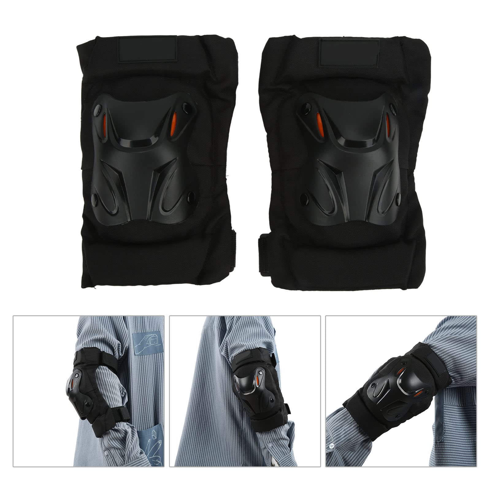 Aramox Protector de Codo de Motocicleta, 2 Piezas Protector de Codo de Motocicleta Engrosado Anticolisión Equipo de Seguridad de Conducción de Alta Resistencia para Scooter