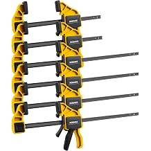 6-Pack Wood Clamps 4Pcs 12in & 2Pcs 6in for Woodworking