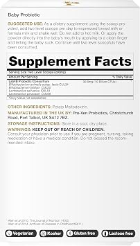 Pro-Ven Probiotics | Baby Probiotic | Powder with Scoop | from Birth to 3 Years of Age | Pure & Safe | 10 Billion CFUs | Gut & Immune Support | Multi-Strain