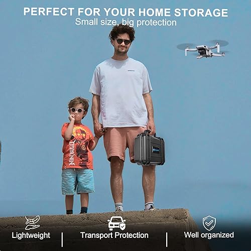 Miniatura 7 de Lekufee - Carcasa rígida compacta y portátil, resistente al agua, compatible con accesorios para Dron DJI Mini 2 y Mavic Mini 2.