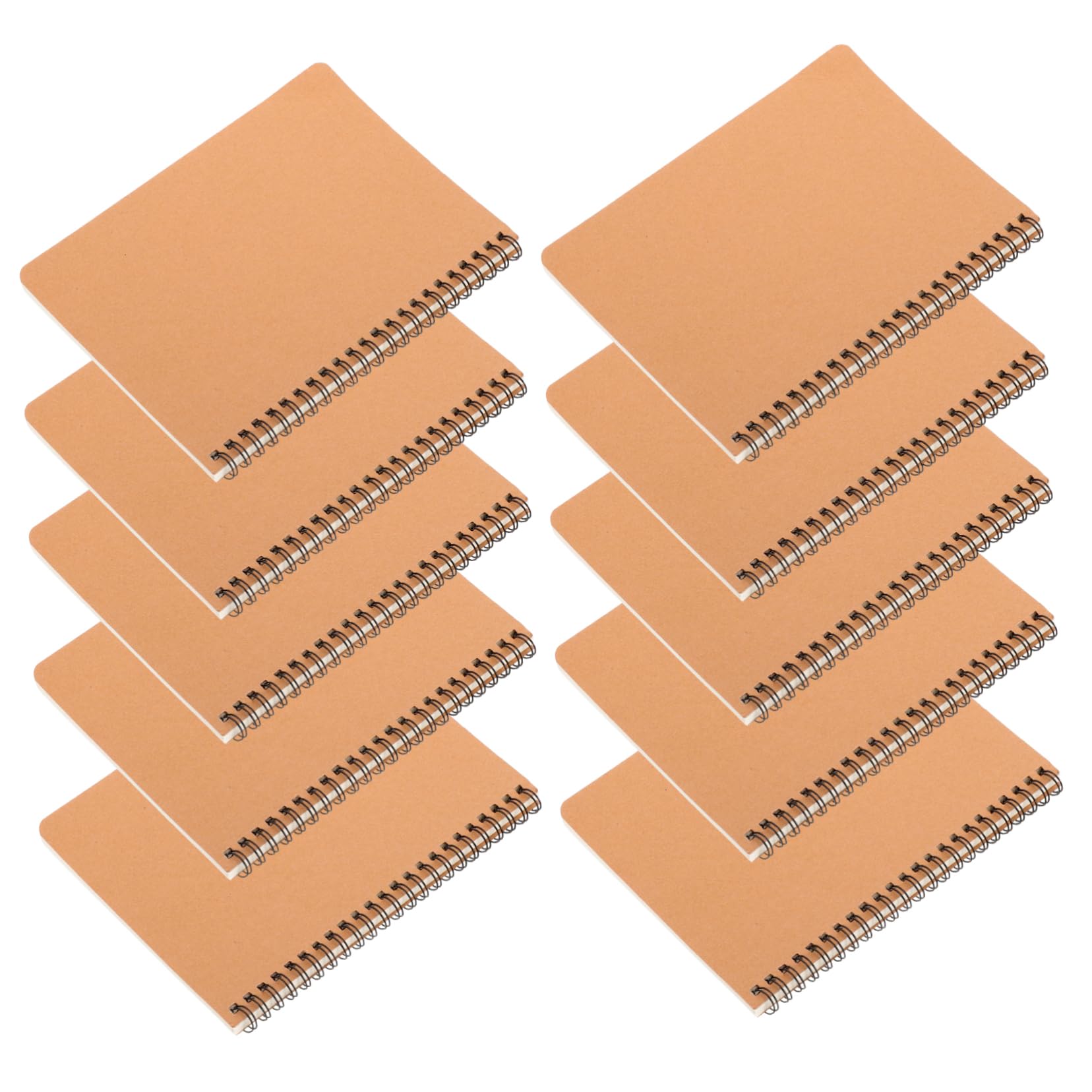 Hemobllo 10 piezas Cuaderno Diario y de Notas Portátil para Oficina Viaje y Escritura Cuadernos Diarios sin Líneas Tapa Kraft Resistente
