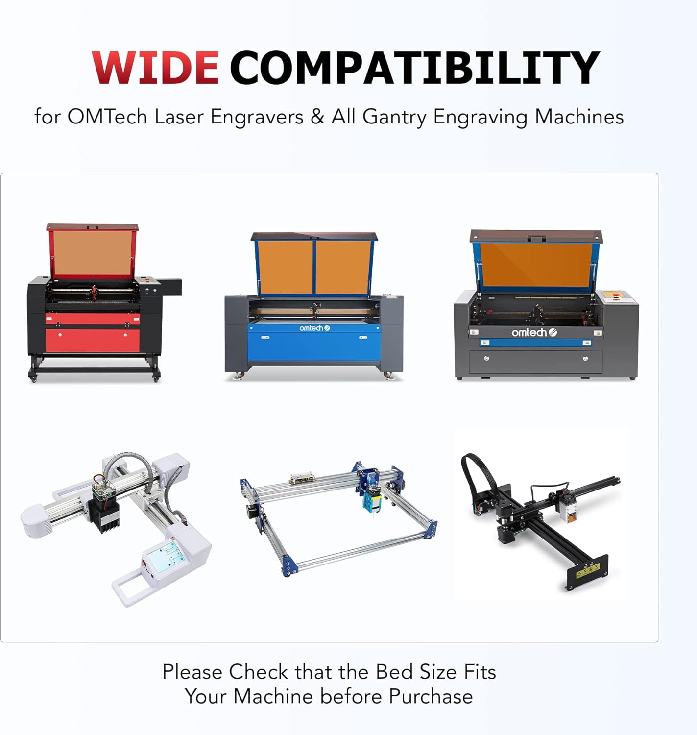 ലേസർ എൻഗ്രേവറുകളുമായി വിശാലമായ അനുയോജ്യത