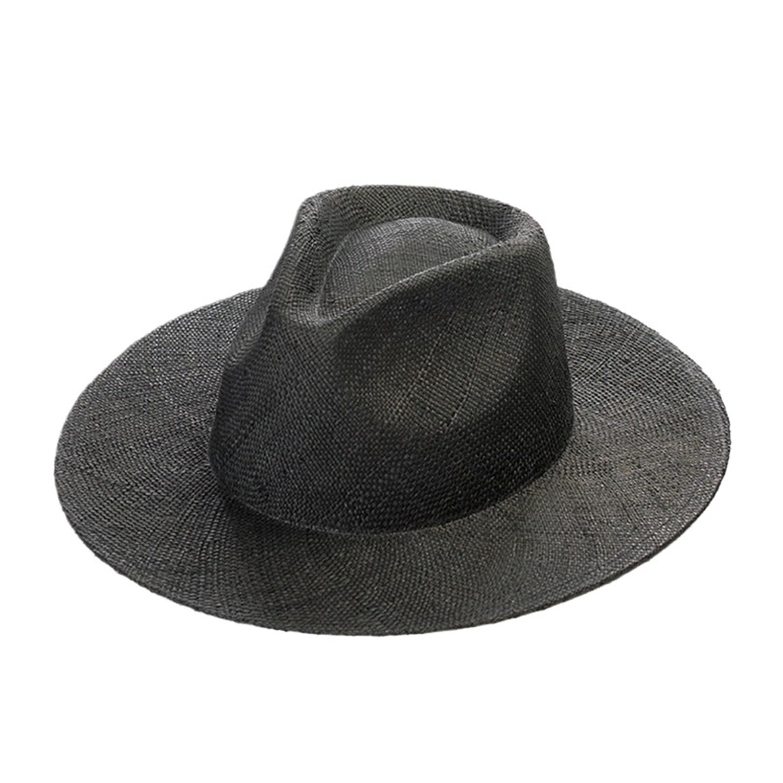 Sombrero Paja Primavera Verano Simple Liso teñido Jazz Sombrero de Paja for Viajes y Playa Mujeres Natural Transpirable Sombreros Sol ala Grande