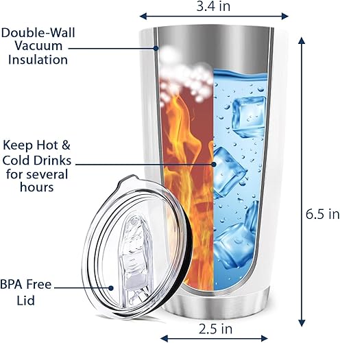 Miniatura 6 de Vaso de pato con tapas de 20 onzas, vaso de acero inoxidable aislado de pato personalizado, regalos para amantes de los animales de pato, tazas de