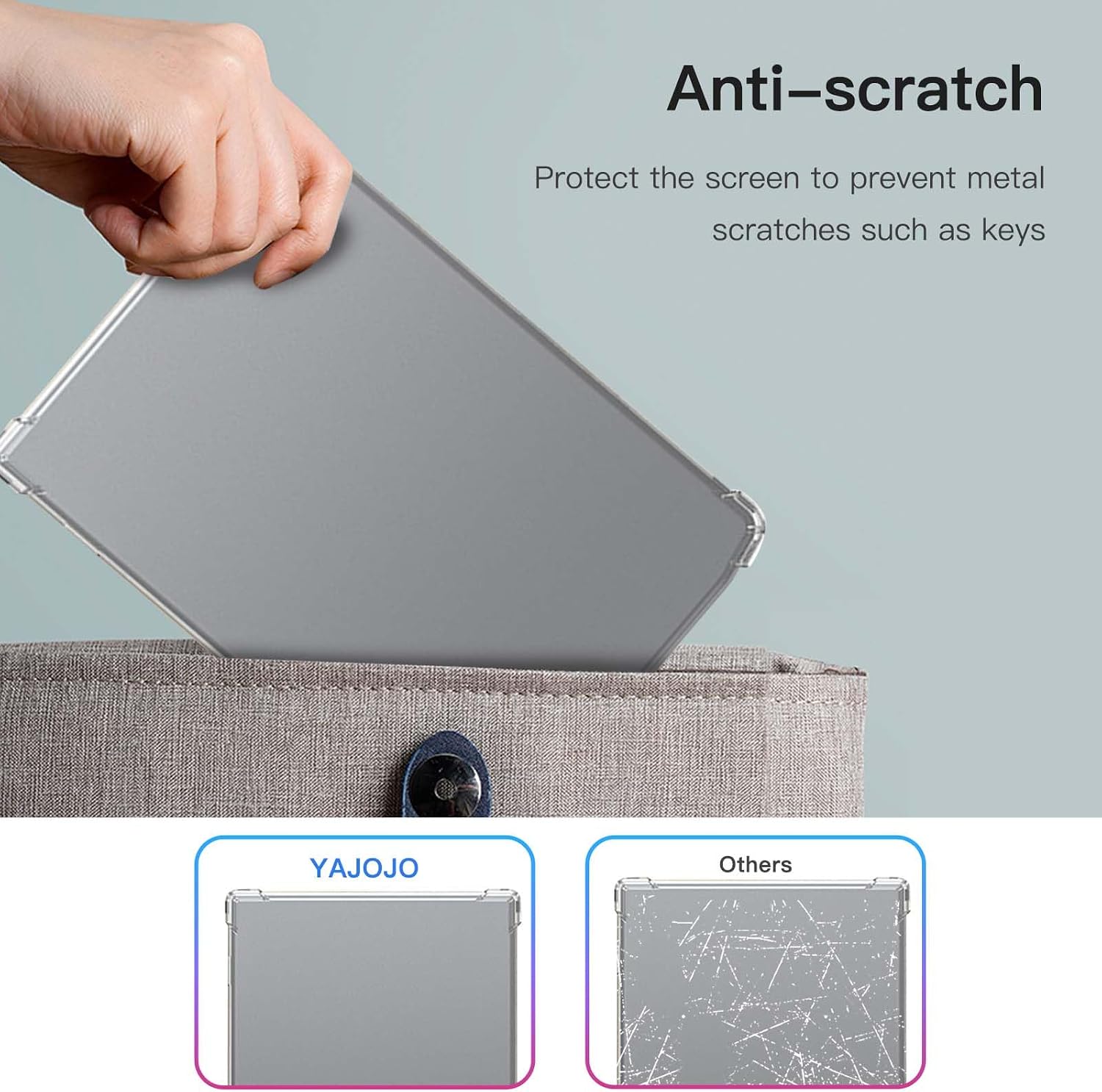 Clear Case for Pocketbook Inkpad4 / InkPad Color 2 / Color 3 7.8 in, Slim & Light Weight TPU Protective Clear Case with Raised Edge and Transparent Back, Clear