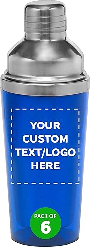 Juego de 12 cocteleras de acero inoxidable personalizadas de 23.3 onzas, paquete a granel personalizado, kit de camarero, perfecto para martini,