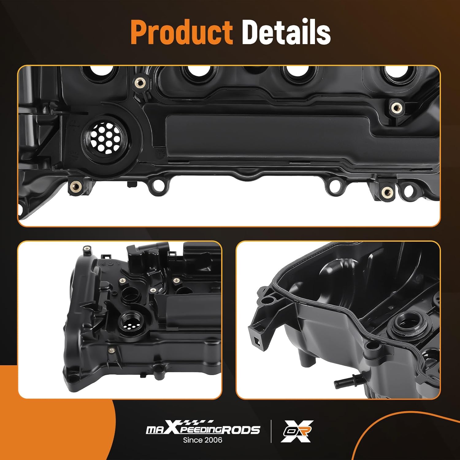 maXpeedingrods Engine Valve Cover for Honda CR-V 2015-2019 for Honda Accord 2013-2017 2.4L L4 Replacement 12310-RDF-A01