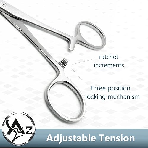 Miniatura 3 de A2ZScilab - Abrazadera de perforación corporal profesional para oreja, labio, ombligo, nariz, lengua, tabique, esponja, herramienta de perforación