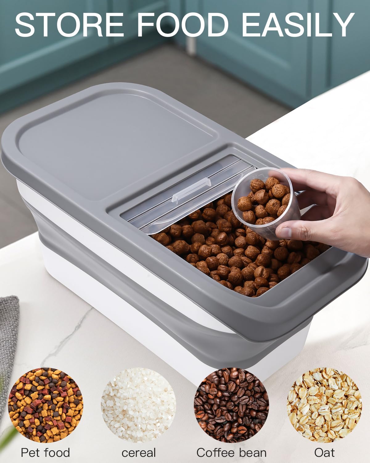 Contenitori Per Cibo Per Animali 3 Pezzi - Barattoli Metallici Con Coperchio Sigillato - Foto 2