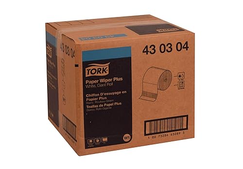 Miniatura 6 de Tork Paper Wiper Plus White W1, rollo gigante, 1 x 800 pies, 430304