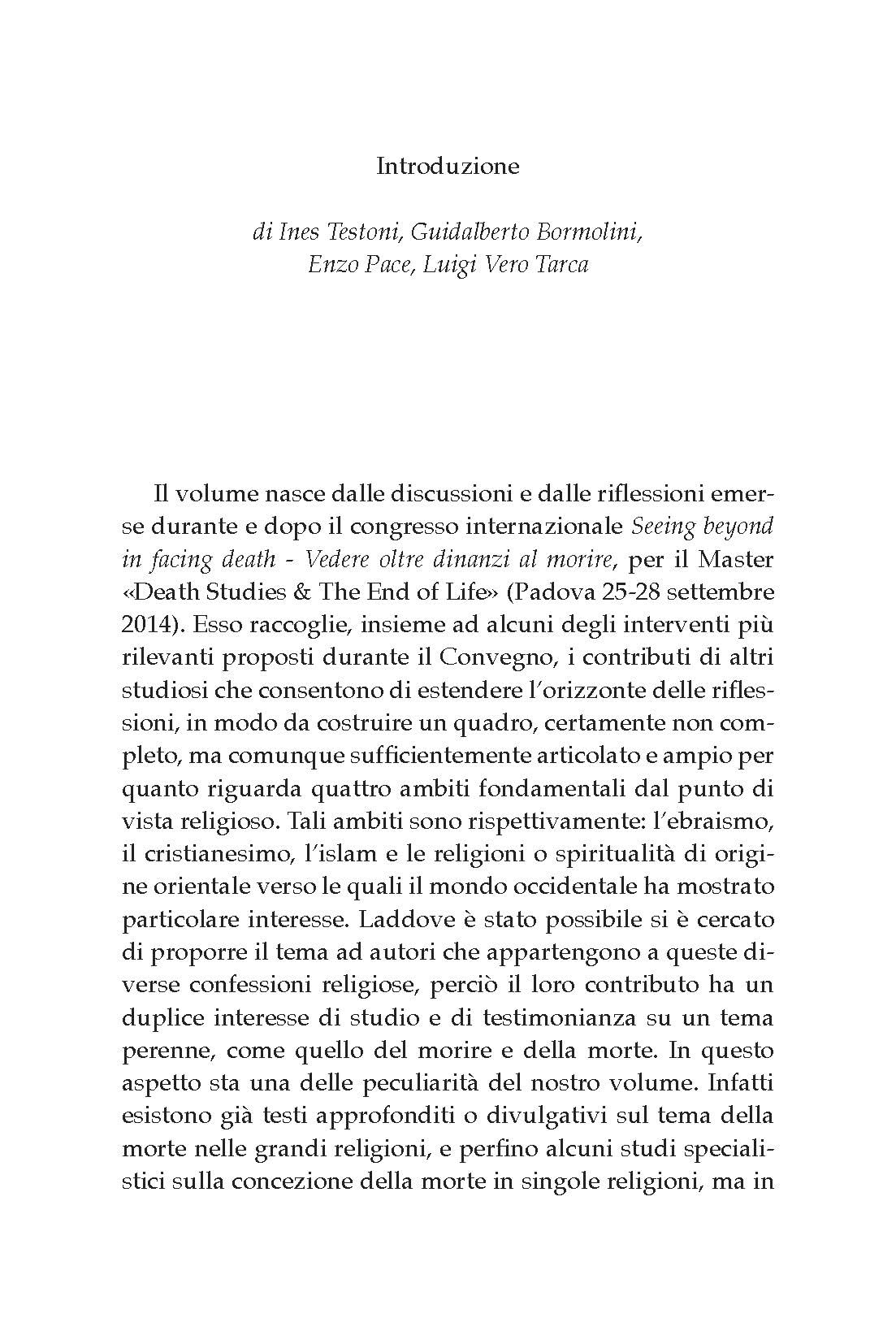 Vedere oltre. La spiritualità dinanzi al morire nelle diverse religioni