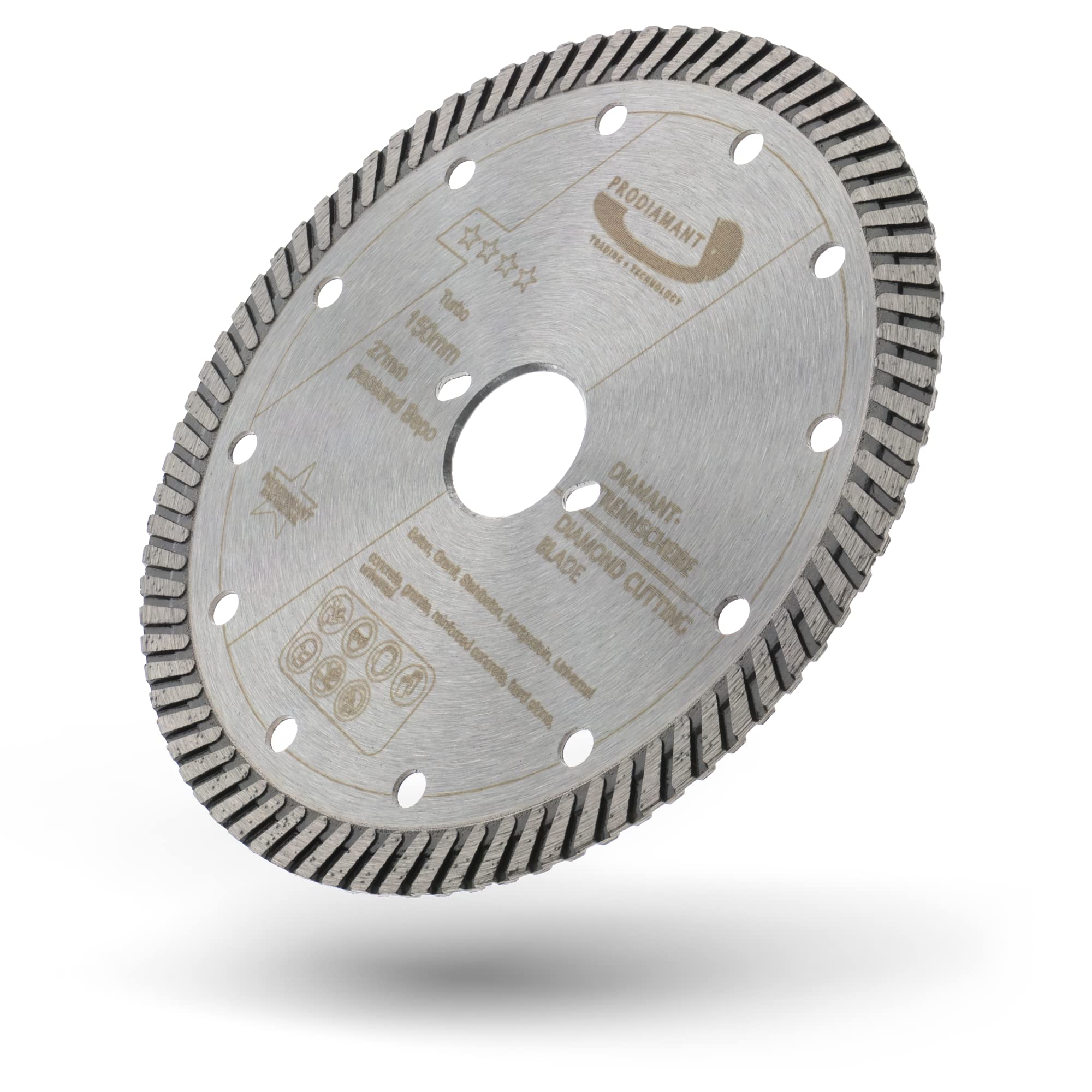 PRODIAMANT Diamentowa tarcza do cięcia 150mm 27mm Turbo Premium do betonu muru zbrojonego